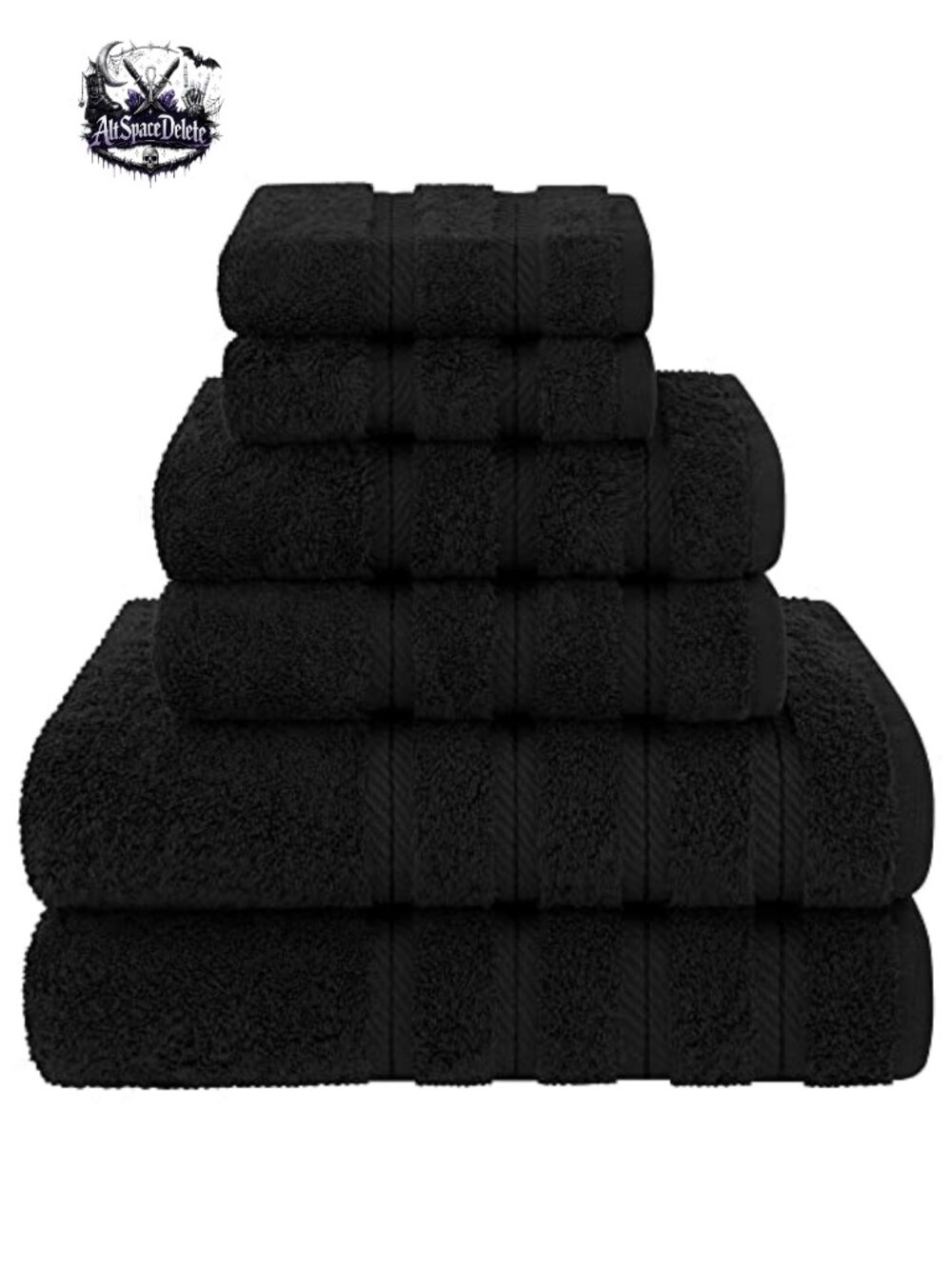 100% Cotton Turkish Towel 6 Piece Set Bath Hand Washcloth 600 GSM